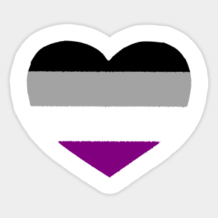 Asexual heart Sticker
